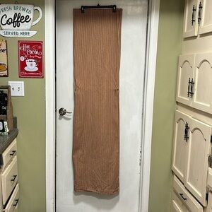 PRE OWNED Home Collection by Raghu York Ticking Barn Red & Nutmeg Shower Curtain